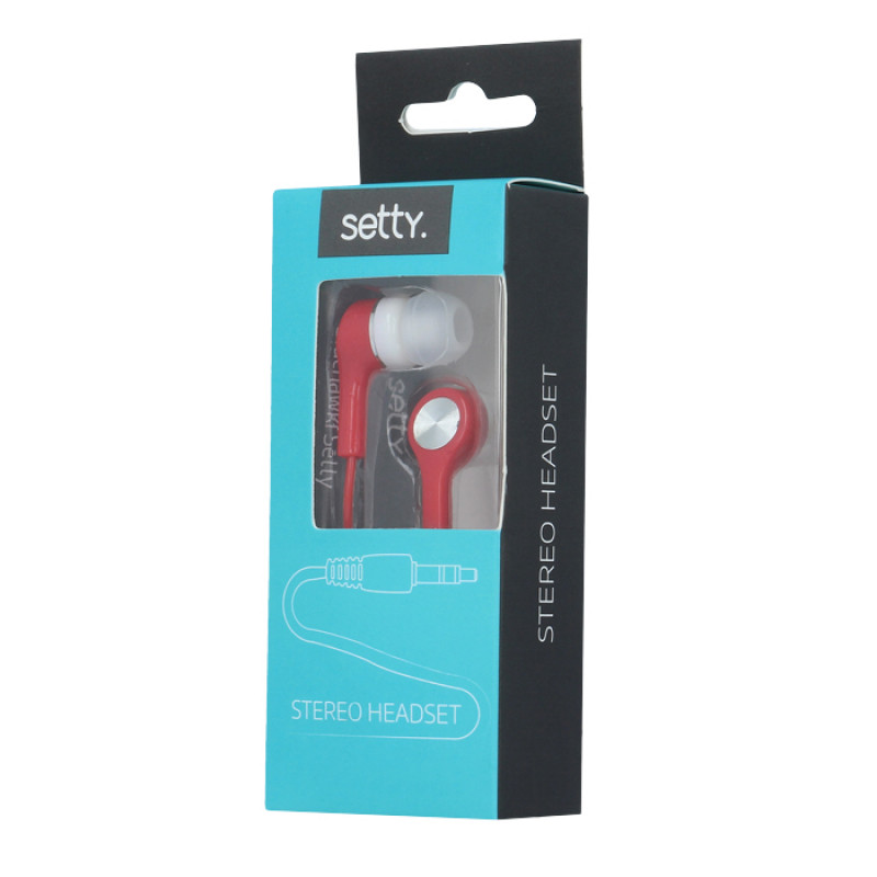 Handsfree Ακουστικά Setty In-Ear - Κόκκινο Handsfree Ακουστικά Setty In-Ear - Κόκκινο
