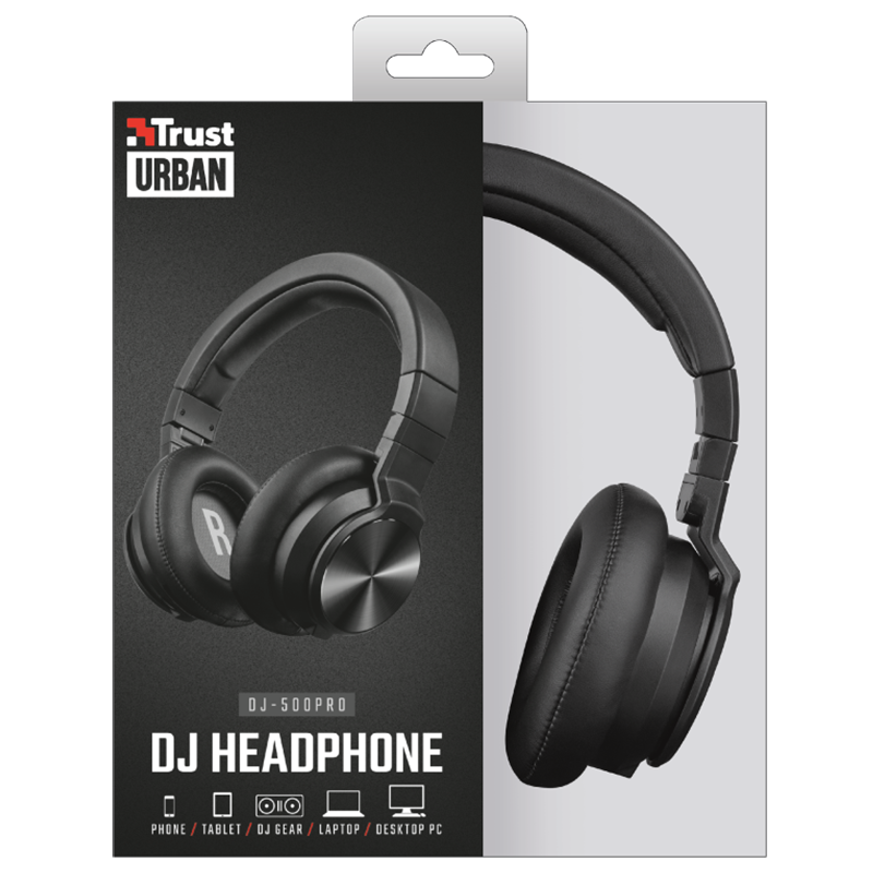 Headphones Trust DJ-500PRO - Μαύρο Headphones Trust DJ-500PRO - Μαύρο