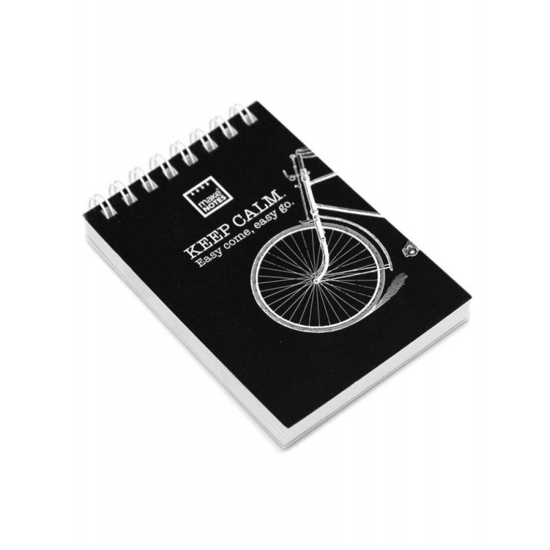 Σημειωματάριο MakeNotes Spiral Bike A7 - Μαύρο