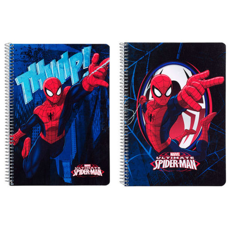 Τετράδιο σπιράλ με σκληρό εξώφυλλο Spiderman Marvel Action A5 