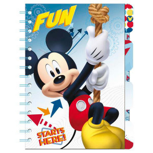 Σημειωματάριο με σελιδοδείκτες και λογότυπο Mickey 